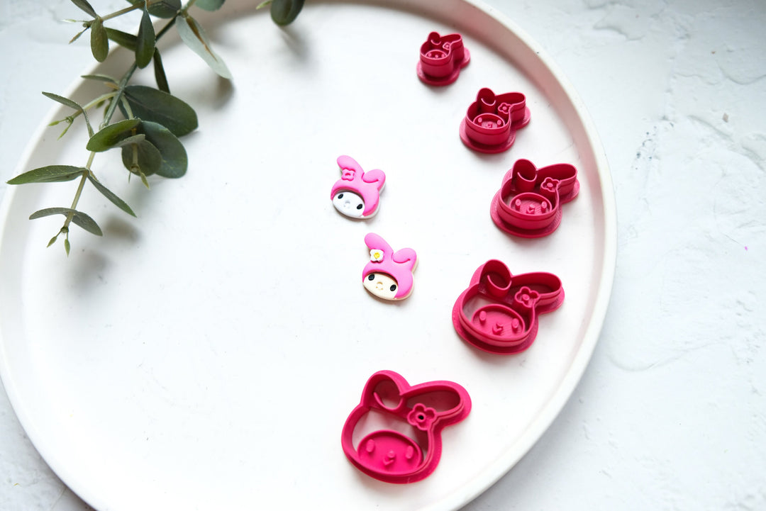 Bunny Rabbit Polymer Clay Cutter, Bunny Polymer clay cutter, Bunny earrings, Earring clay cutter, Cartoon Character Clay cutter