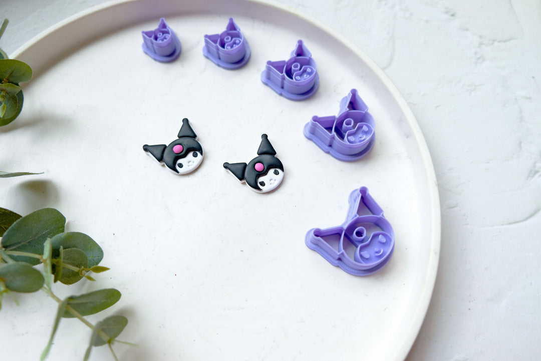 Witch Polymer Clay Cutter, Witch Polymer clay earrings, Cat earrings, Earring clay cutter, Cartoon Character Clay cutter