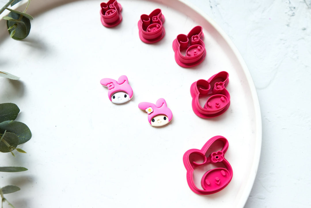 Bunny Rabbit Polymer Clay Cutter, Bunny Polymer clay cutter, Bunny earrings, Earring clay cutter, Cartoon Character Clay cutter