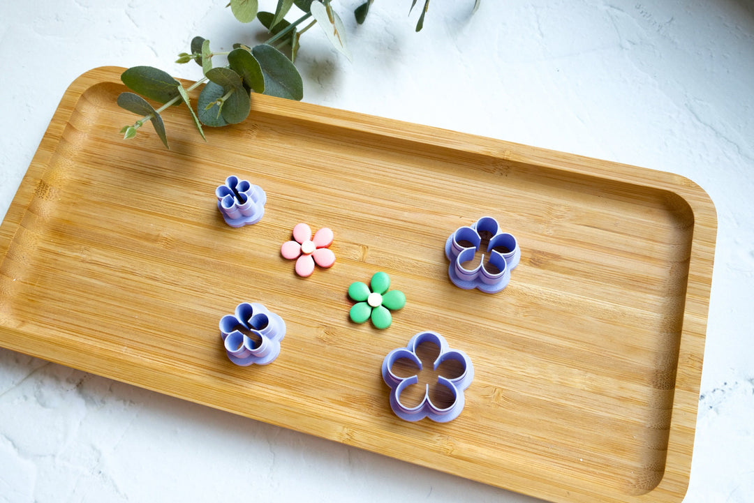 Daisy Flower Polymer clay cutter, Flower Earring cutter, Flower earrings, Scallop clay cutter, Face Earring cutter, Summer earring cutters