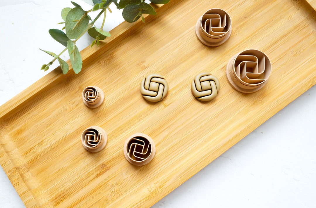 Knot Circle Polymer Clay Cutter, Knot Clay earring Cutter, Geometric cutter, Circle clay cutter, Earring making tool