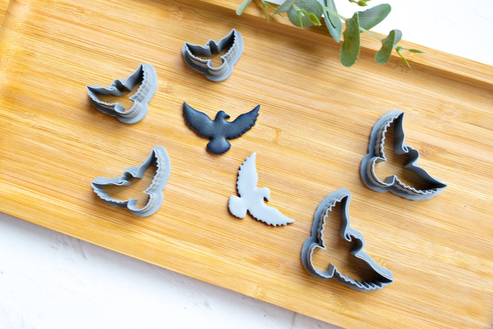 Raven Bird Polymer Clay cutter, Animal Clay cutter, Polymer clay earring cutter, Bird cutter, Hair clip cutter, Cats stamp, Cookie cutter