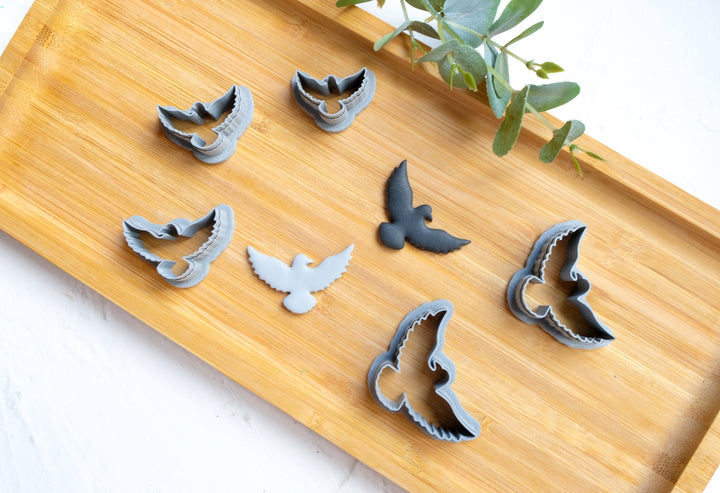 Raven Bird Polymer Clay cutter, Animal Clay cutter, Polymer clay earring cutter, Bird cutter, Hair clip cutter, Cats stamp, Cookie cutter