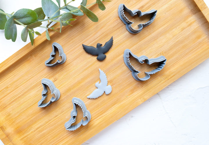 Raven Bird Polymer Clay cutter, Animal Clay cutter, Polymer clay earring cutter, Bird cutter, Hair clip cutter, Cats stamp, Cookie cutter