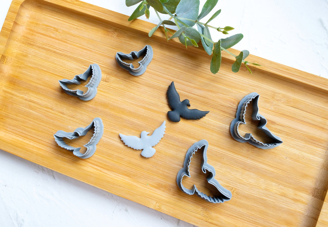 Raven Bird Polymer Clay cutter, Animal Clay cutter, Polymer clay earring cutter, Bird cutter, Hair clip cutter, Cats stamp, Cookie cutter