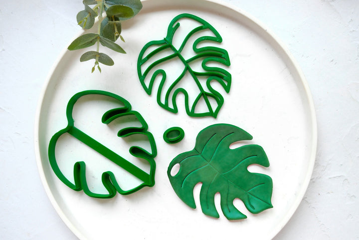 Monstera Leaf Trinket Dish Polymer Clay Cutter, Plant Leaf Dish Clay cutter, Trinket Dish Cutter, Trinket Dish Tropical Leaf Clay Cutter