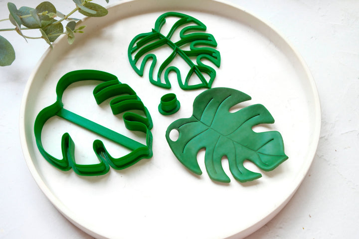 Monstera Leaf Trinket Dish Polymer Clay Cutter, Plant Leaf Dish Clay cutter, Trinket Dish Cutter, Trinket Dish Tropical Leaf Clay Cutter