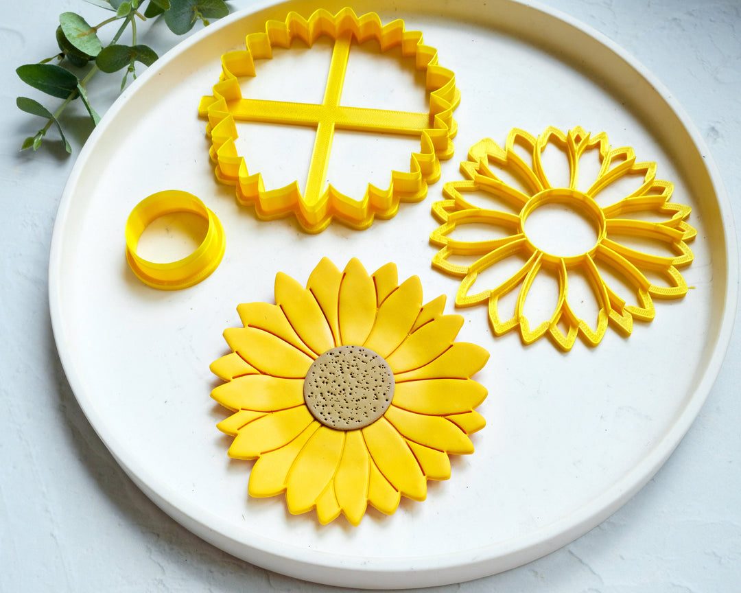 Sunflower Trinket Dish Polymer Clay Cutter, Flower Dish Clay cutter, Trinket Dish Cutter, Trinket Dish Summer Flower Clay Cutter