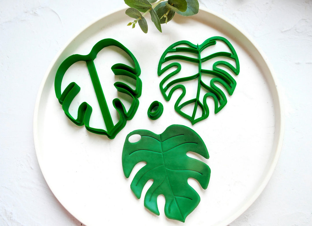 Monstera Leaf Trinket Dish Polymer Clay Cutter, Plant Leaf Dish Clay cutter, Trinket Dish Cutter, Trinket Dish Tropical Leaf Clay Cutter