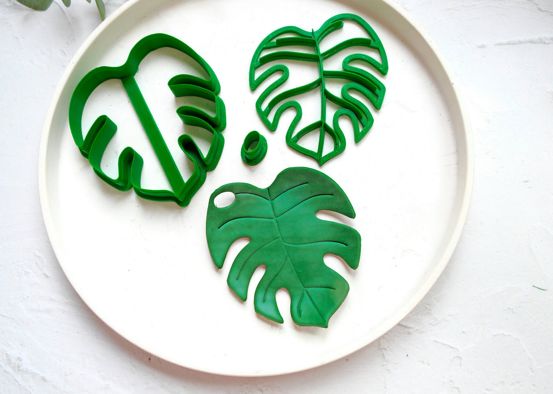 Monstera Leaf Trinket Dish Polymer Clay Cutter, Plant Leaf Dish Clay cutter, Trinket Dish Cutter, Trinket Dish Tropical Leaf Clay Cutter