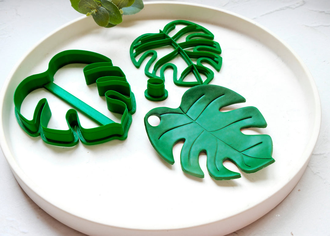 Monstera Leaf Trinket Dish Polymer Clay Cutter, Plant Leaf Dish Clay cutter, Trinket Dish Cutter, Trinket Dish Tropical Leaf Clay Cutter