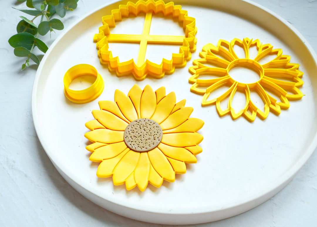 Sunflower Trinket Dish Polymer Clay Cutter, Flower Dish Clay cutter, Trinket Dish Cutter, Trinket Dish Summer Flower Clay Cutter