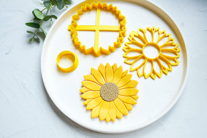 Sunflower Trinket Dish Polymer Clay Cutter, Flower Dish Clay cutter, Trinket Dish Cutter, Trinket Dish Summer Flower Clay Cutter