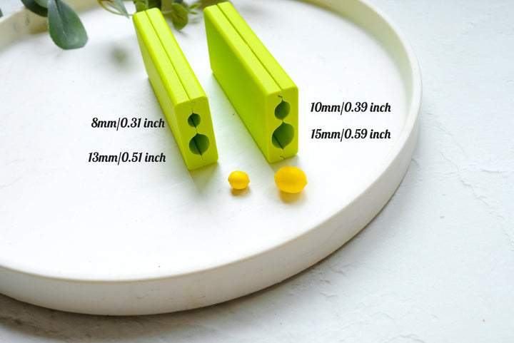 Lemon Bead Polymer Clay Roller, Bead Roller Polymer clay, Summer Fruit Polymer clay earrings, Earring making tools