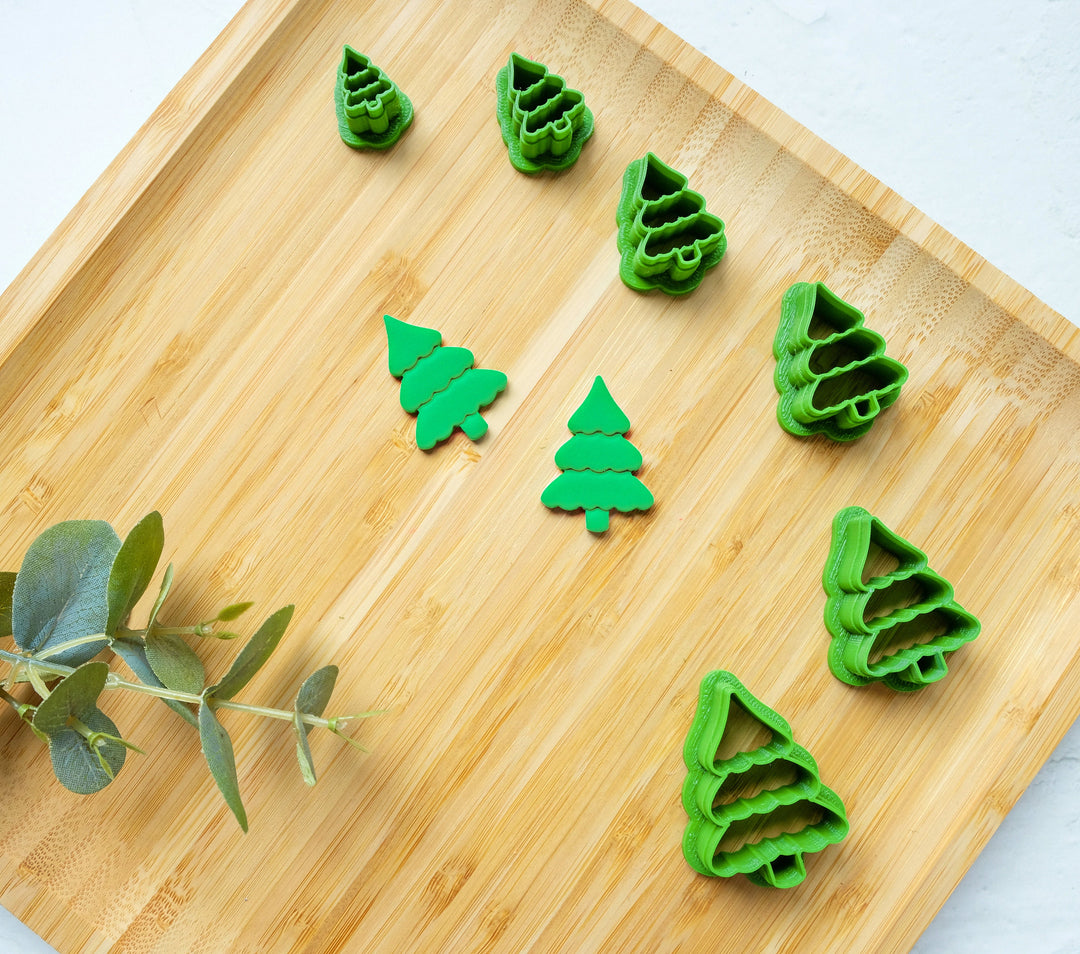 Christmas Tree 1Polymer Clay Cutter, Pine Tree Polymer Clay Cutter, Christmas earrings, Christmas Deer clay cutter