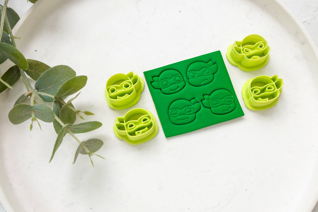 Turtles Polymer Clay Cutter 4 pc Set, Teenage Mutant Ninja Turtles Polymer Clay Cutter, Leonardo, Donatello, Raphael and Michelangelo