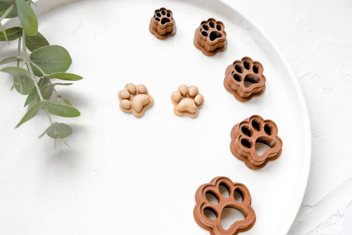 Dog Paw Polymer Clay Cutter, Paw Clay Earrings, Dog cookie cutter, Dog clay cutter, Hair clip cutter, Earring cutter, Mini cookie cutter