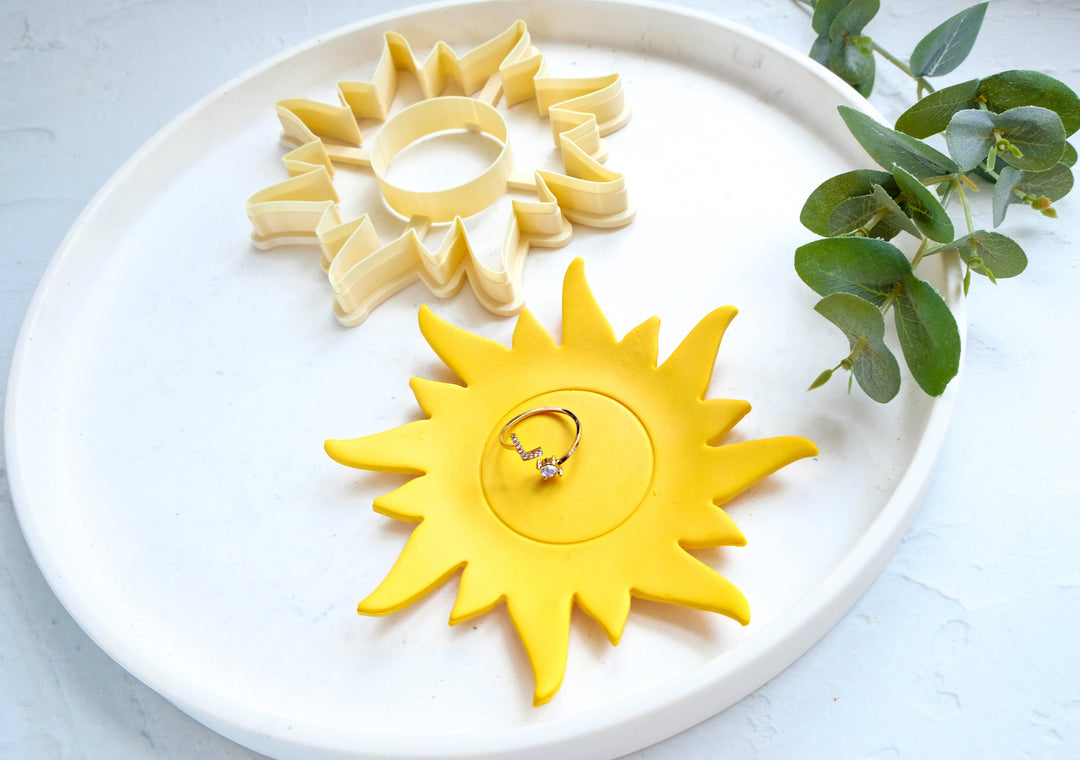 Sun Trinket Dish Polymer Clay Cutter, Sun Dish Clay cutter, Trinket Dish Cutter, Trinket Dish Summer Clay Cutter