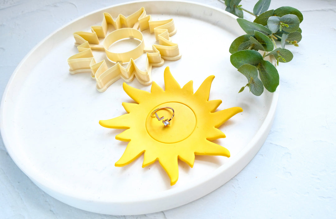 Sun Trinket Dish Polymer Clay Cutter, Sun Dish Clay cutter, Trinket Dish Cutter, Trinket Dish Summer Clay Cutter