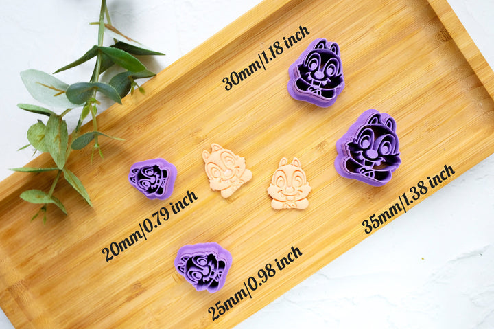 Chipmunks Polymer Clay Cutter, Chipmunks Polymer clay cutter, Rescue Rangers Earring clay cutter,