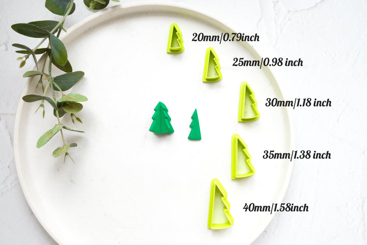 Christmas Tree Clay Cutter, Christmas Tree 3 D Making Cutter, Clay Earrings, Christmas earrings, Scallop Christmas tree clay cutter