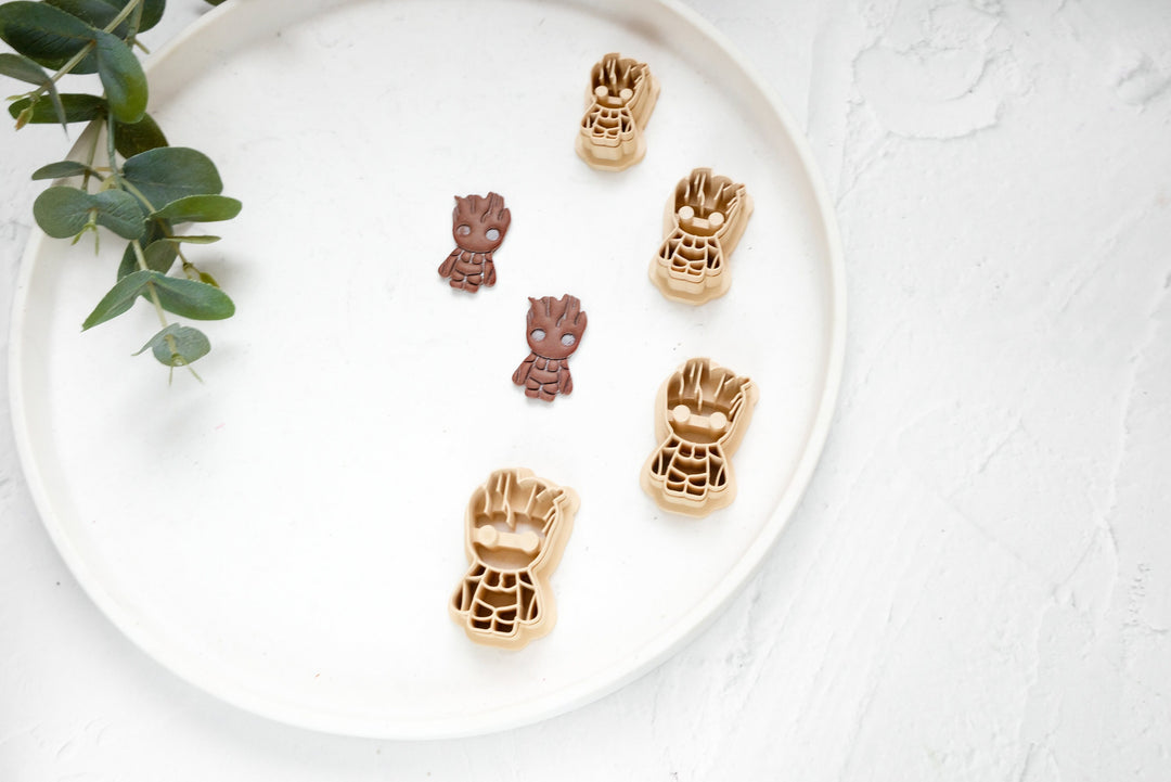 Tree Boy Polymer Clay Cutter, Baby Groot Mini Clay earring Cutter, Guardians of the Galaxy cutter, Marvel clay cutter, Earring making tool