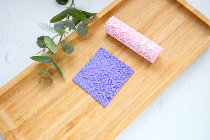 Abstract Flower Clay Roller (small pattern), Botanical Clay Roller, Leaf Clay Roller, Flower Clay Roller, Earring making tool , Clay tools