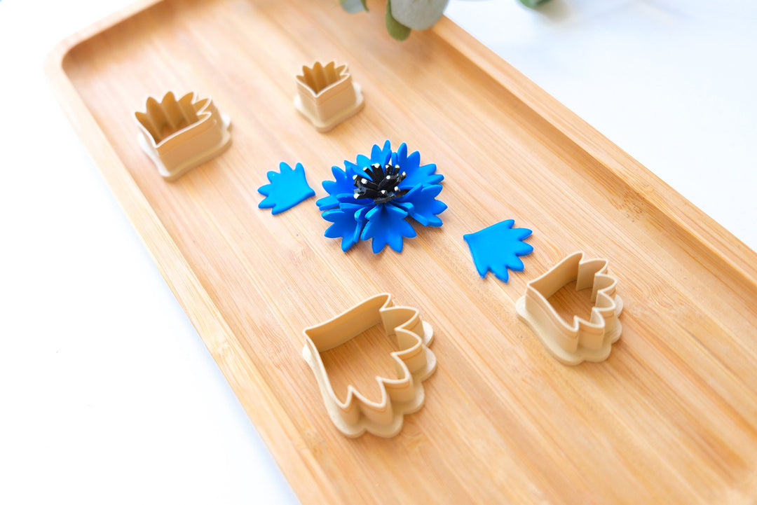 CornFlower Polymer Clay Cutters, Blue Flower cutter, Flower cutter, Cornflower earring making set, Clay flower cutter set