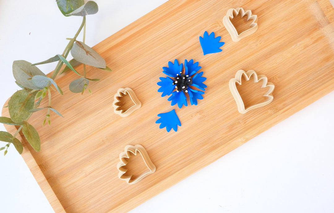 CornFlower Polymer Clay Cutters, Blue Flower cutter, Flower cutter, Cornflower earring making set, Clay flower cutter set