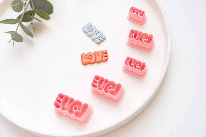 Love Polymer Clay Cutter, Valentine Love Text Polymer Clay Cutter, Valentine Cutter, Love Earring, Earring making tool, Clay tool