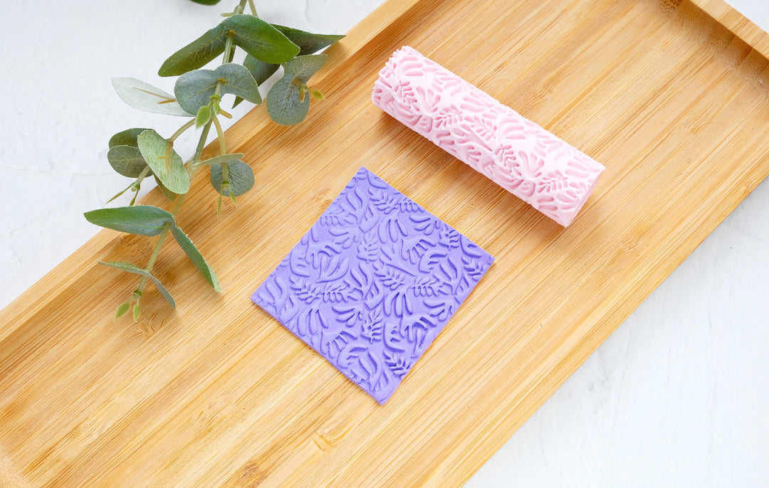 Abstract Flower Clay Roller (small pattern), Botanical Clay Roller, Leaf Clay Roller, Flower Clay Roller, Earring making tool , Clay tools