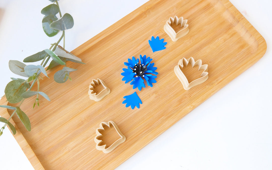 CornFlower Polymer Clay Cutters, Blue Flower cutter, Flower cutter, Cornflower earring making set, Clay flower cutter set