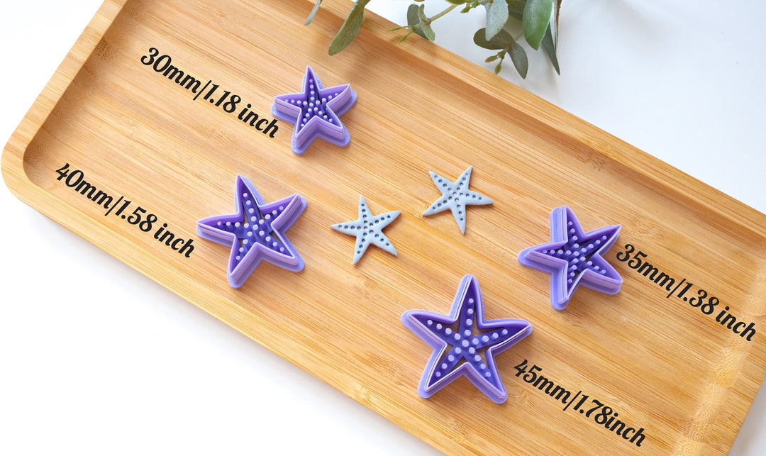 StarFish Polymer Clay Cutter, Sea Clay Cutter, Sea earrings, Marine Clay cutter, Scallop cutter, Earring making tool, Clay tool