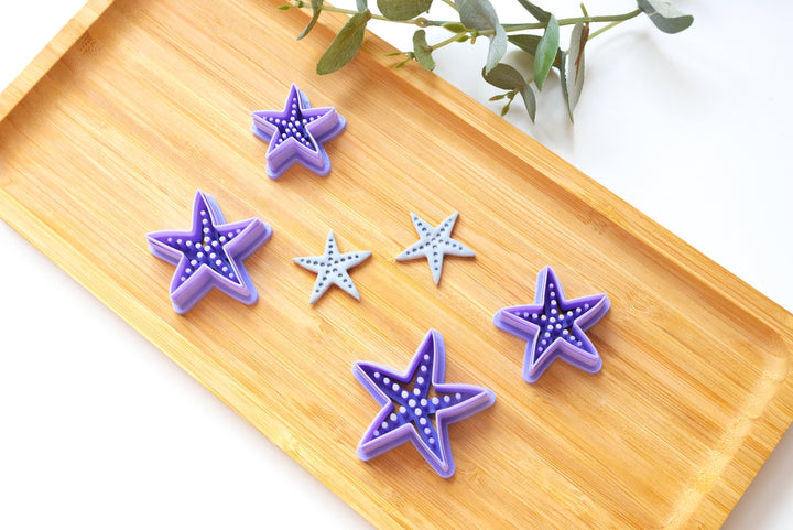 StarFish Polymer Clay Cutter, Sea Clay Cutter, Sea earrings, Marine Clay cutter, Scallop cutter, Earring making tool, Clay tool