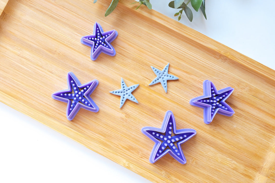 StarFish Polymer Clay Cutter, Sea Clay Cutter, Sea earrings, Marine Clay cutter, Scallop cutter, Earring making tool, Clay tool