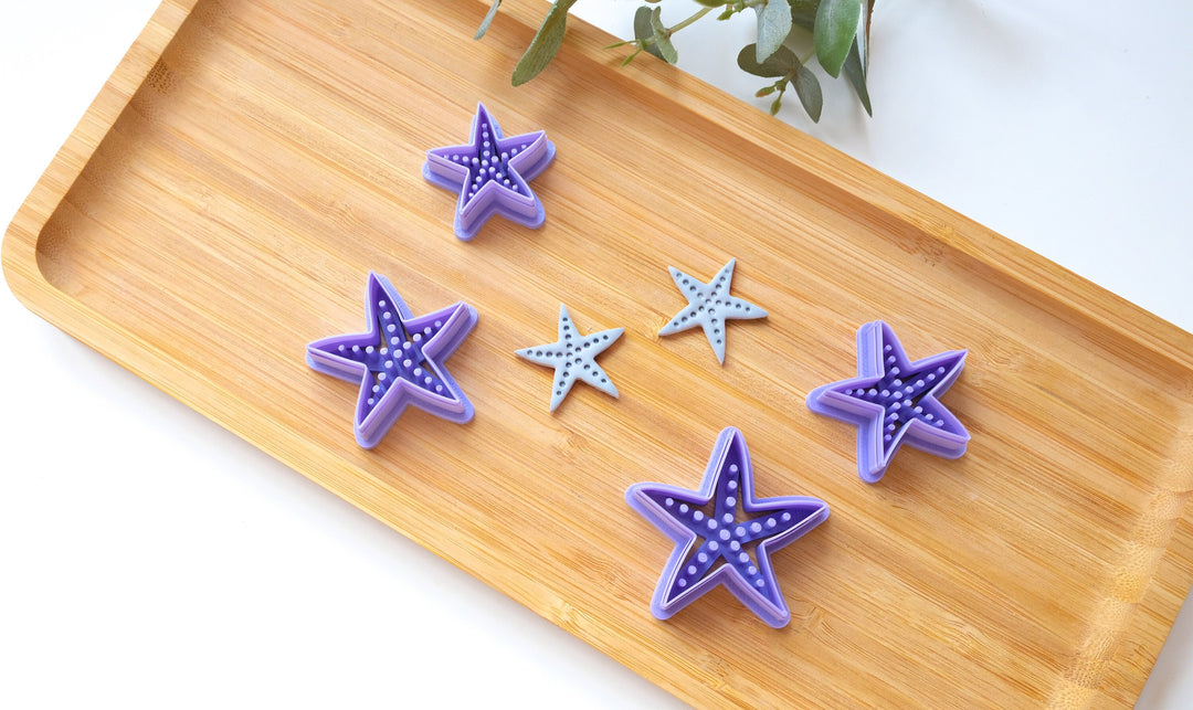 StarFish Polymer Clay Cutter, Sea Clay Cutter, Sea earrings, Marine Clay cutter, Scallop cutter, Earring making tool, Clay tool