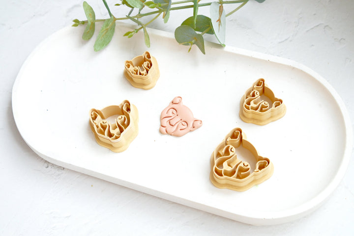 Lion Polymer Clay Cutter, Safari Polymer Clay Cutter, Puma Polymer clay earring cutter, Africa Clay Cutter, Zebra stamp, Cookie cutter