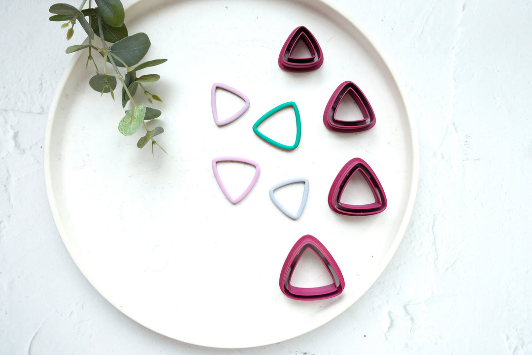 Geometric Triangle Thin Polymer Clay cutter, Geometric clay cutter, Polymer clay earring cutter, Biscuit cutter, Hair clip cutter