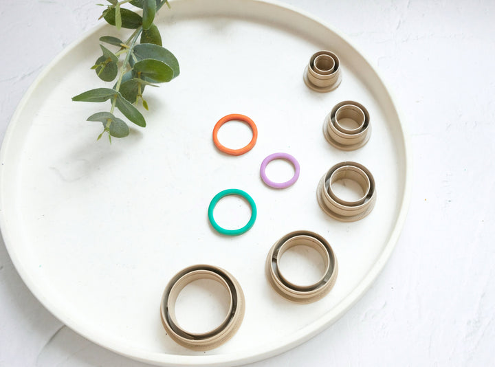 Geometric Circle Thin Polymer Clay cutter, Geometric clay cutter, Polymer clay earring cutter, Biscuit cutter, Hair clip cutter