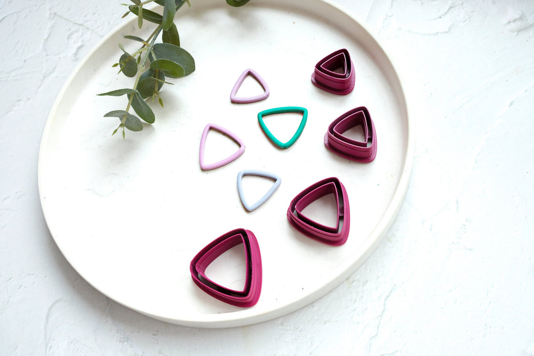 Geometric Triangle Thin Polymer Clay cutter, Geometric clay cutter, Polymer clay earring cutter, Biscuit cutter, Hair clip cutter