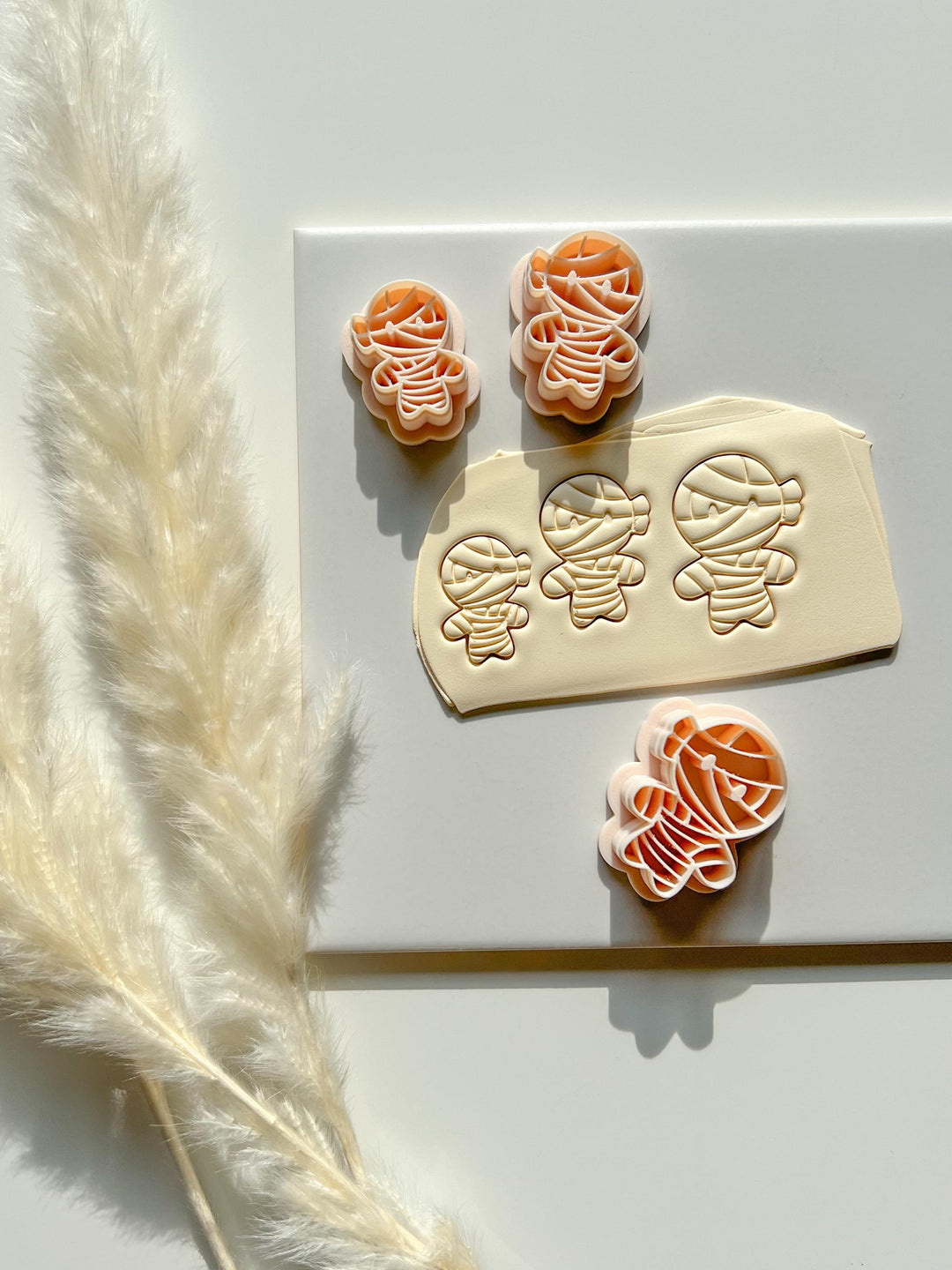 Mummy Halloween polymer clay cutters, Clay Earring Making tool, Mummy Clay Earrings, Spooky Halloween Clay Cutter