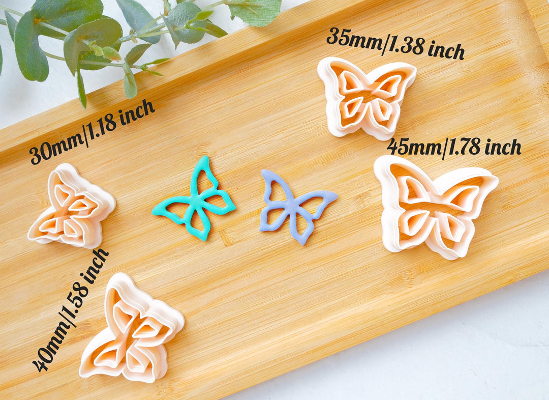 Butterfly polymer clay cutter, Outline butterfly clay cutter, Butterfly earrings, Monarch Butterfly, Butterfly Earring cutter