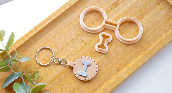 Bone Leather Key chain Clay Cutter, Stitch Key chain, Dog Paw Clay Cutter, Cat clay earrings , Hair clip cutter, Animal Clay cutter,