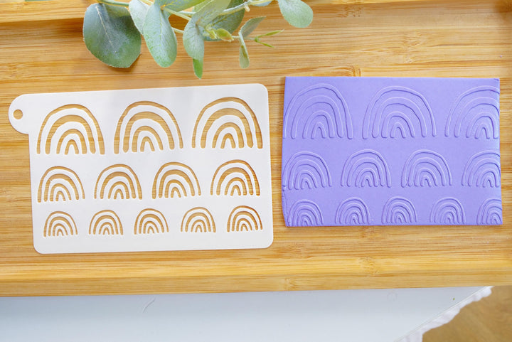 Rainbow Stencil For Polymer Clay, Rainbow Texture Stencil, Seamless Clay texture, Polymer clay stencil, Clay pattern stencil