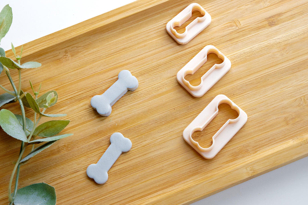 Dog Bone Clay Cutter Set: Polymer Clay Earring & Cookie Cutters