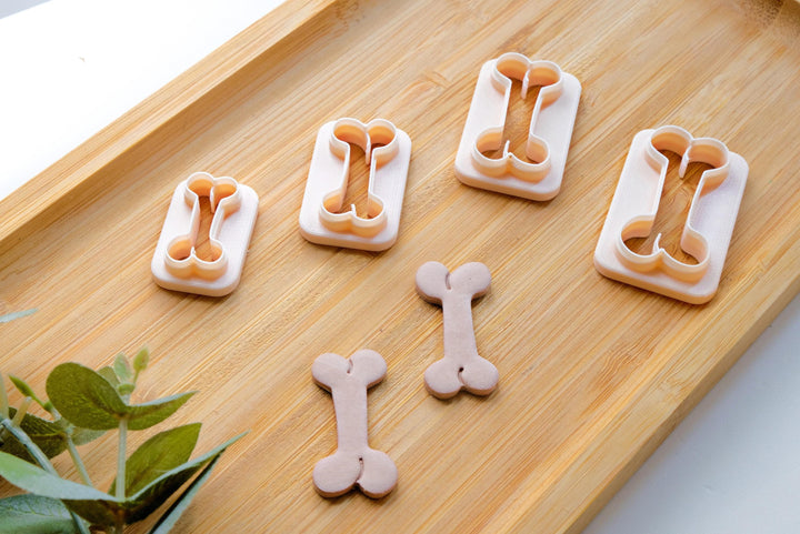 Dog Bone Polymer Clay Cutter (B), Bone Clay Earrings, Bone cookie cutter, Dog clay cutter, Hair clip cutter, Earring cutter, Cookie cutter