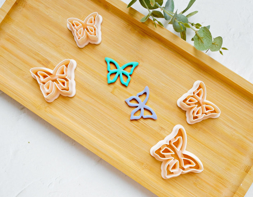 Butterfly polymer clay cutter, Outline butterfly clay cutter, Butterfly earrings, Monarch Butterfly, Butterfly Earring cutter