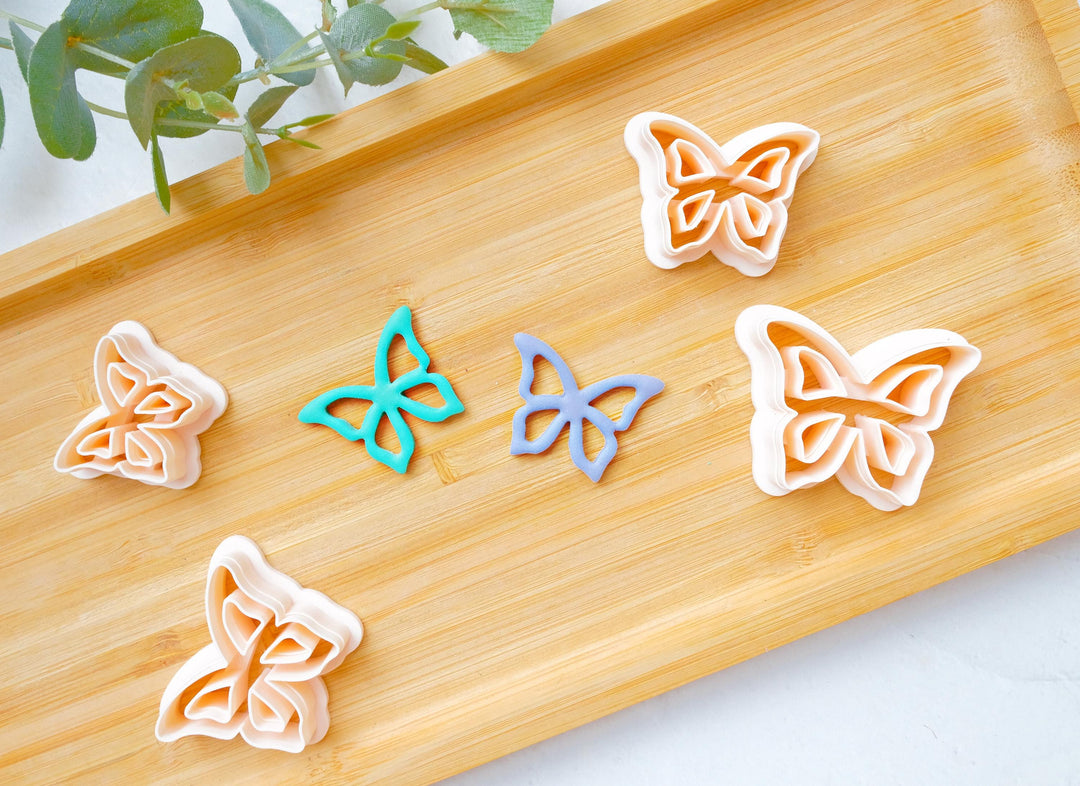 Butterfly polymer clay cutter, Outline butterfly clay cutter, Butterfly earrings, Monarch Butterfly, Butterfly Earring cutter