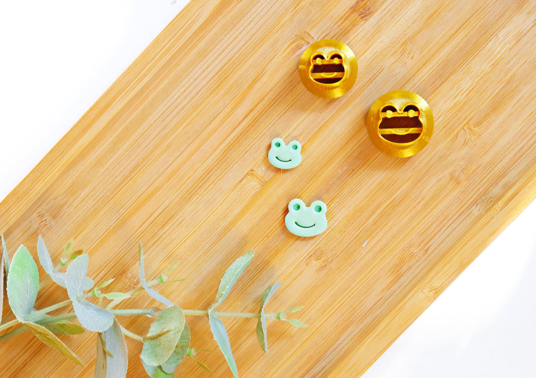 Mini Frog Polymer Clay Cutter, Frog Stud Clay Cutter, Earring making tool,Frog Clay earrings