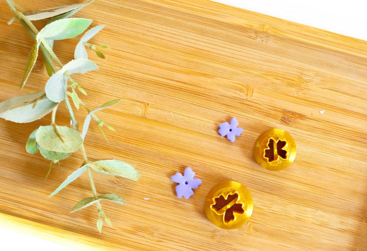 Mini Flower Polymer Clay Cutter, Flower Stud Clay Cutter, Earring making tool,Flower Clay earrings, Organic Flower Stud Clay Cutter